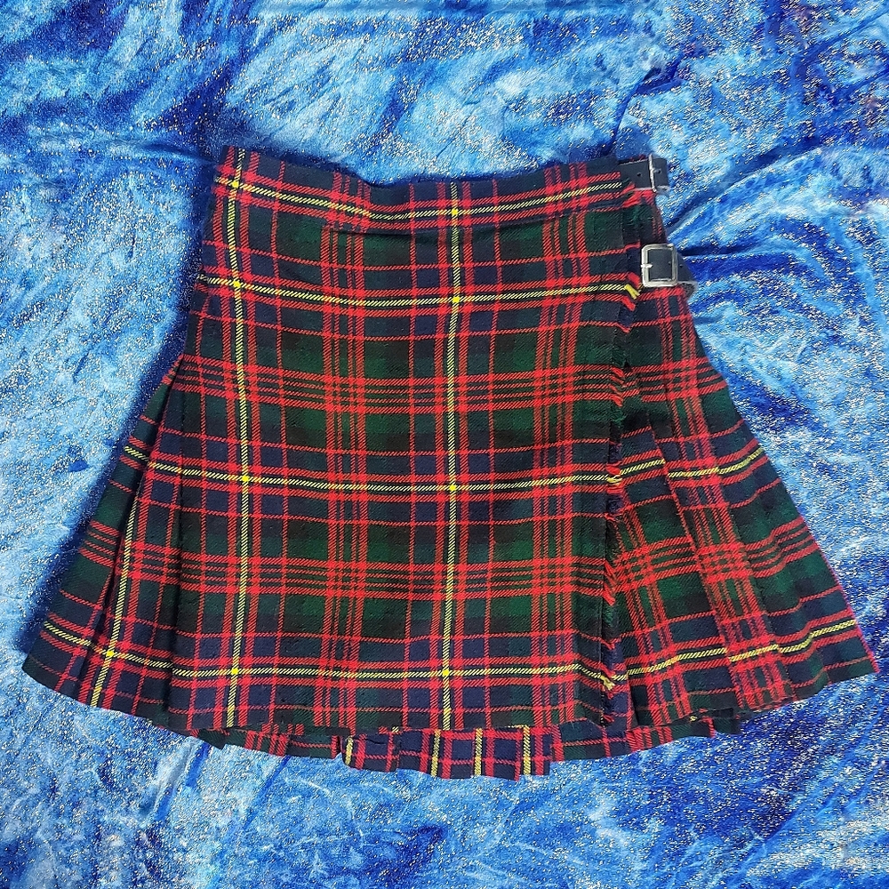Vintage Tartan plaid kilt skirt